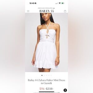 Bailey 44 White Zahara halter Dress